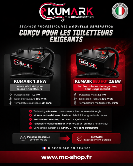 KUMARK – Pulseur Nouvelle Génération (1.9 kW & RED HOT 2.6 kW) matériel